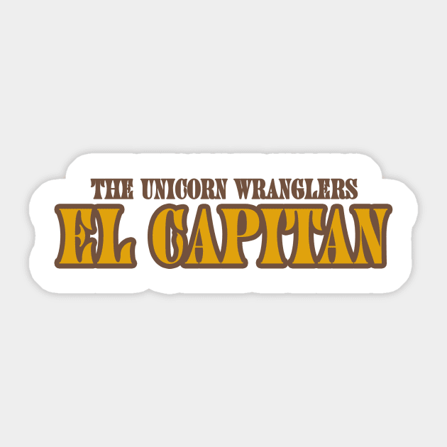 EL CAPITAN Word Art Tee Sticker by The Unicorn Wranglers